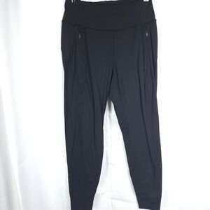 Athleta Womens XXS Black Distance Jersey Zip Pocket Running Track Jogger Pant